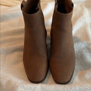 Nautica Brown Ankle Booties Sleek Minimalist Design